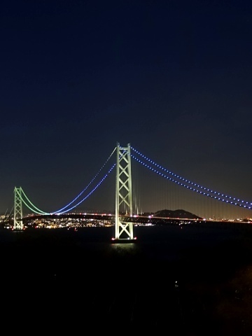明石海峡大橋ライトアップ2304