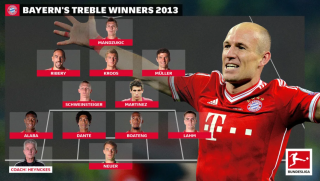 Bayern Munichs 2012_2013 treble winners