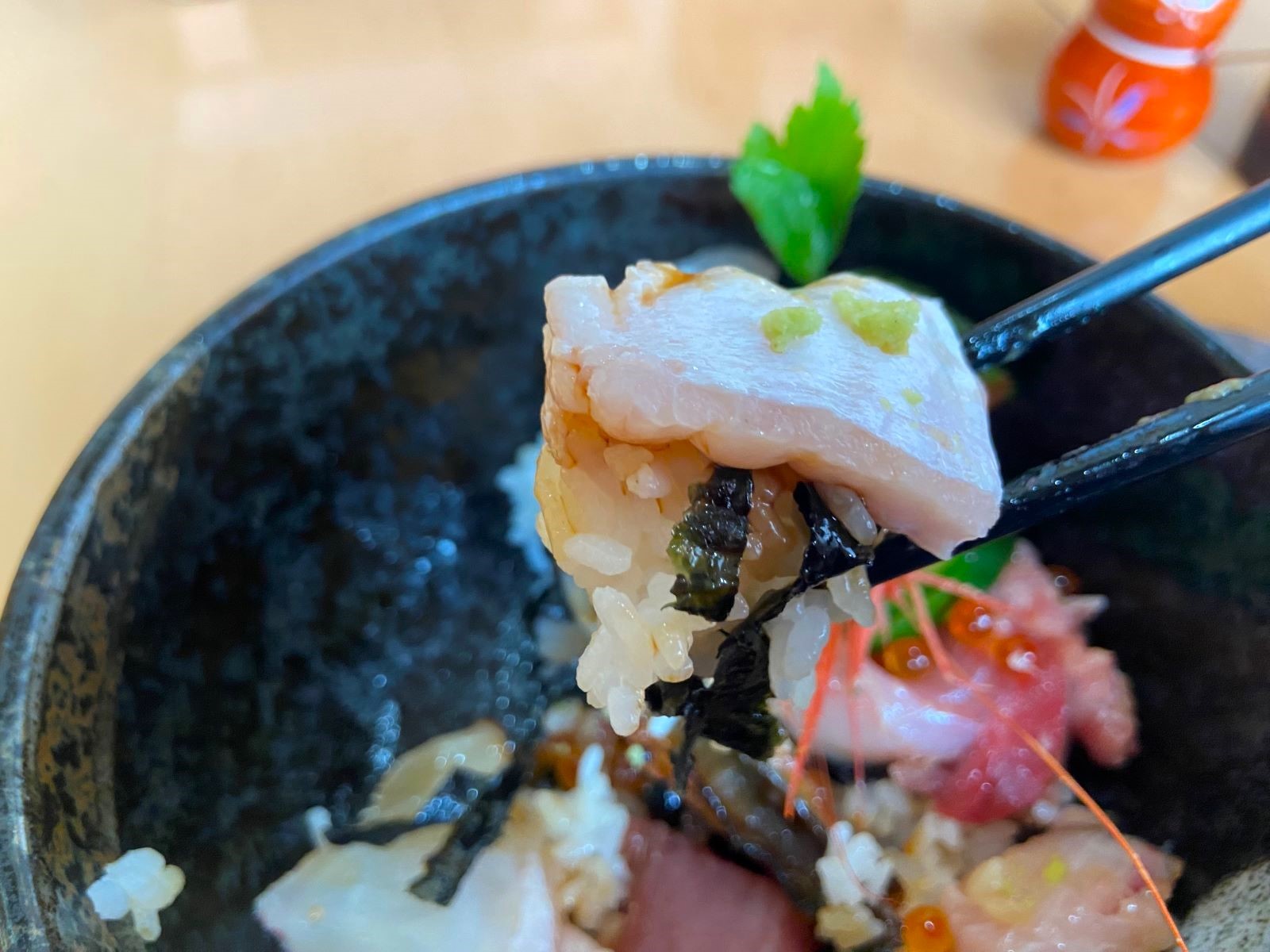 御殿寿し　海鮮丼セット　太刀魚